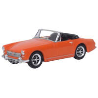 Oxford 1/76 MG Midget MkIII Blaze Orange Diecast Model Car