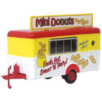 Oxford 1/76 Mobile Trailer Mini Donuts Diecast Model Car