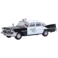 Oxford 1/87 Plymouth Savoy Sedan 1959 Oklahoma Highway Patrol Diecast Model Car