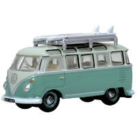 Oxford 1/148 Turquoise Blue White VW T1 Samba Bus Diecast Model