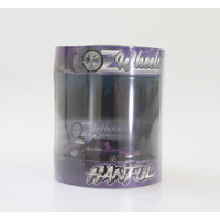 Oz Wheels 1/64 Purple OZ Wheels Livery Wrapped Hanful Monaro Skid in Cylinder Diecast Model