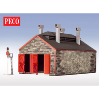 Peco HO Stone Two Road Engine Shed Lasercut Kit