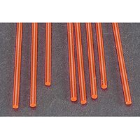 Plastruct Farq-3H Flourescent Rod 3/32" x 10" Red 8 Pack