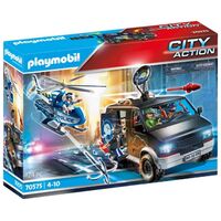 Playmobil - Helicopter Pursuit with Runaway Van 70575