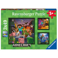 Ravensburger 3x49pc Minecraft Biomes Jigsaw Puzzles