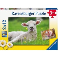 Ravensburger 2x12pc Farm Animals Babies Jigsaw Puzzle