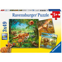 Ravensburger 3x49pc Animals of the Earth Jigsaw Puzzle