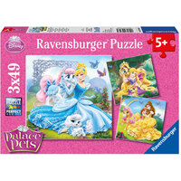 Ravensburger 3x49pc Disney Belle Cinderella Rapunzel Jigsaw Puzzle