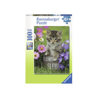 Ravensburger 100pc Kitten among the Flowers Jigsaw Puzzle