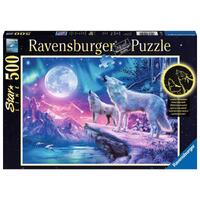 Ravensburger Wolf in Northern Lights Starline 500pc Jigsaw Puzzle