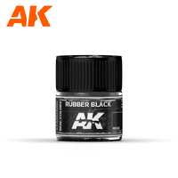 AK Interactive Real Colors: Rubber Black Acrylic Lacquer Paint 10ml [RC022]