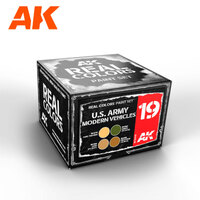 AK Interactive Real Colors: U.S.Army Modern Vehicles Acrylic Lacquer Paint Set [RCS019]