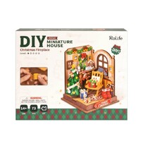 Rolife DIY Mini House Christmas Fireplace Wooden Model Kit