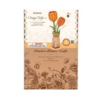 Rolife Wood Bloom Orange Tulip Wooden Model Kit