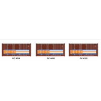 SDS Models HO 20' Containers Triple Pack CG SRA Red