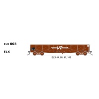 SDS Models HO Open Wagon ELX (44,60,91,106) 4 Car Pack