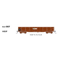 SDS Models HO Open Wagon VOJF (14,15,19,25) 4 Car Pack