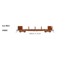 SDS Models HO Open Wagon VOEX (15,17,20,25) 4 Car Pack