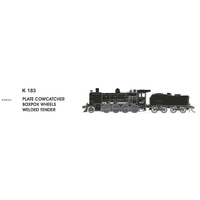 SDS Models HO K Class 183 Plate Cowcatcher Boxpok Wheels Welded Tender DCC Locomotive