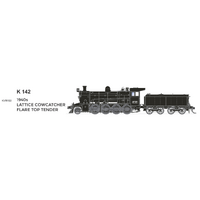 SDS Models HO K Class 142 1940's Lattice Cowcatcher Flare Top Tender DCC Locomotive