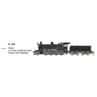 SDS Models HO K Class 149 1940's Lattice Cowcatcher Flare Top Tender DCC Locomotive