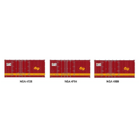 SDS Models HO 20 Foot Containers Triple Pack NGA SRA C