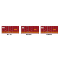 SDS Models HO 20 Foot Containers Triple Pack NGA SRA D