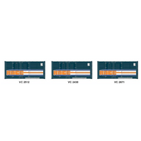 SDS Models HO 20' Containers Triple Pack VC PTC Teal B