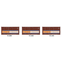 SDS Models HO 20' Containers Triple Pack VC SRA Red