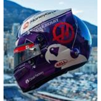 Spark 1/5 Haas F1 Team - Kevin Magnussen Race Helmet - Monaco GP 2024 Resin Model