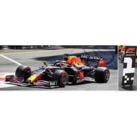 Spark 1/43 Red Bull Honda RB16B - #33, Max Verstappen - Winner Monaco GP 2021 With No.1 Board Diecast Car