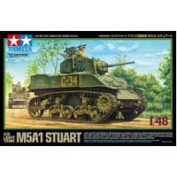 Tamiya 1/48 US Light Tank M5A1 Stuart Plastic Model Kit