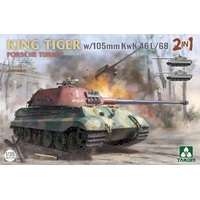 Takom 1/35 King Tiger w/105mm KwK 46L/68 2IN1 Plastic Model Kit