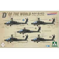 Takom 1/35 "D" Of the World AH-64D Apache Longbow Attack Helicopter Limited Edition Plastic Model Kit