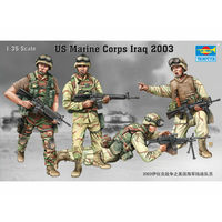 Trumpeter 1/35 US Marines IRAQ 2003 4 figures 00407 Plastic Model Kit