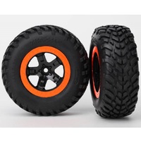 Traxxas Tires & Wheels,S1 Compound, Sct Blk Org Beadlock Dual Profile