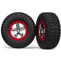 Traxxas Tires & Wheels, Ass, Glued,(2) (2WD Front)