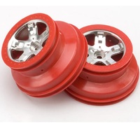 Traxxas Wheels, Sct Satin Chrome, Red