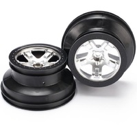 Traxxas Wheels Sct Satin Chrome Black