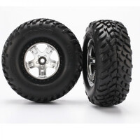 Traxxas Sct Front Tyre Black Chrome Whl