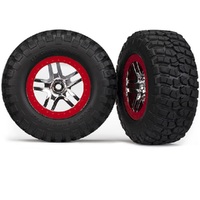 Traxxas Tyres And Wheels Assy Chrome Red