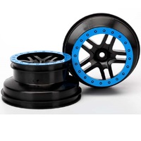 Traxxas Wheels Sct Split-Spoke Blk Bl B-Lock Style