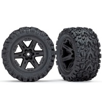 Traxxas Tires & Wheels, Assem. 2.8',Rxt Blk, Talon Extrm Tires (2)