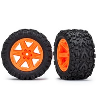 Traxxas Tires & Wheels, Ass Glued (2.8') Rxt Orange, Talon Extrm Tires (2)