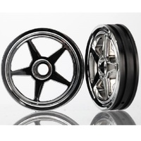 Traxxas Wheels, 5-Spoke (Chrome) (Front) (2)