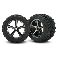 Traxxas Talon Tyres Assembled to Gemini Black Chrome TRA-7174A