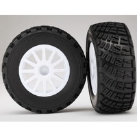 Traxxas Tyres & Wheels, Assembled Glued (White Wheels) Bf Goodrich Rally