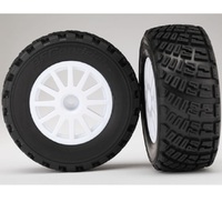 Traxxas Tires & Wheels Assemb Glu Tires White