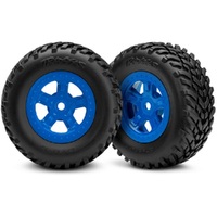 Traxxas Tires & Wheel, Assembled, Blue