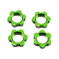 Traxxas Sledge/X-Maxx/E-Revo VXL 17mm Splined Wheel Nut (Green) (4)